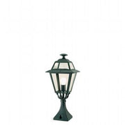 Lámpara exterior de aluminio fundido con difusores de vidrio transparente grafito