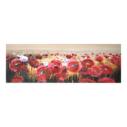 Cuadro amapolas y flores blancas cm50x150x4