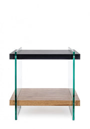 Mesita 2P Line Madera Negra 50X50