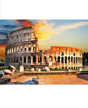 Cuadro en vidrio 80x120 cm con lienzo multicolor