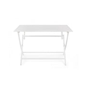 Mesa de exterior en aluminio Blanco ELIN 110x70x h71 cm