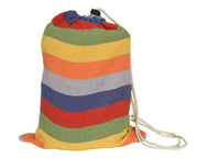 Hamaca de exterior a rayas de algodón y poliéster