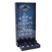 Abrebotellas madera rectangular azul cm19x38,5x7,5