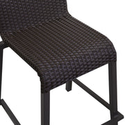 Taburete de bar Adila en nogal polyrattan cm49x59h81 - 103