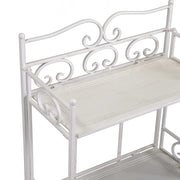 Nuevo estante de metal jessica 4 pisos cepillo blanco cm47x23,5h120