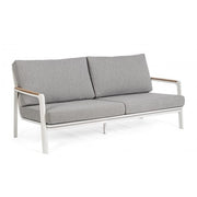 Sofá 2-3 plazas aluminio con cojines Jalisco blanco