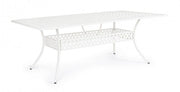 Mesa de exterior Ivrea rectangular blanca 107x 213 cms