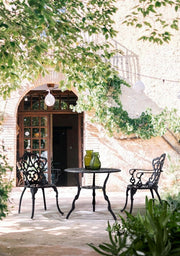 VICTORIA Mesa de exterior de aluminio antracita diámetro 80 x h67 cm