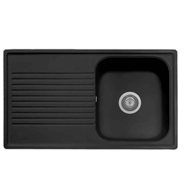 Fregadero Samet 86x50 Granitovero861vnep reversible 1 seno escurridor negro