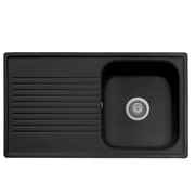 Fregadero Samet 86x50 Granitovero861vnep reversible 1 seno escurridor negro