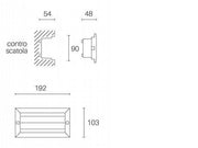 Lámpara empotrada de aluminio fundido con difusor de vidrio satinado blanco