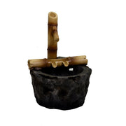 Fuente de resina de roca y bambú con Led