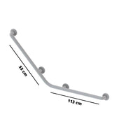Barandilla de seguridad angular 113x55 cm. para personas con discapacidad color blanco