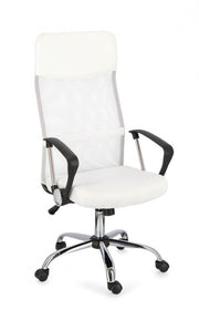 Sillón de oficina en ecopiel blanca Dakar
