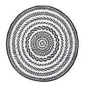 Alfombra Kashan Blanco-Negro D150