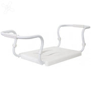 Asiento para bañera ajustable en acero pintado blanco 19 x 26 x 65.5 cm
