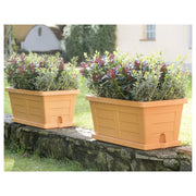 Jardinera de terracota de 80 cm para plantas y flores de jardín sin plato (código 31180)