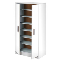 Calzado móvil ahorrando seis estantes blancos