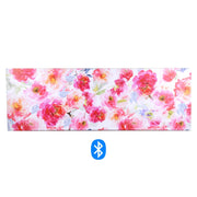 Cuadro moderno bluetooth estampado flores fucsia cm 150 x 50 x 4