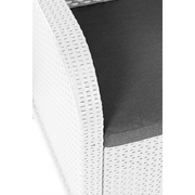 Conjunto Keter 2 Sillones + Sofá + Mesa contenedora ROSALIE LOUNGE blanco