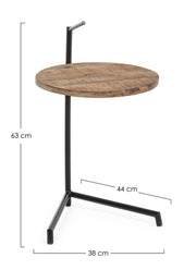 Mesita Walton de madera y acero cm 38 x 44x 63 h