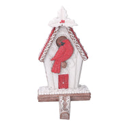 Casita de resina con pájaro blanco 13x11,5x25 cm