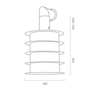 Campana extractora SAT ESTILO URBANO en acero inoxidable bruñido Ø50 cm