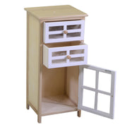 Cajonera Naomi 1 puerta y 2 cajones rectangulares natural cm33x30xh72