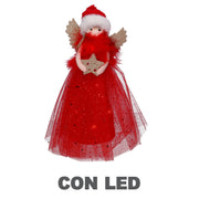 Muñeco de tela roja punta led cm6x14h30