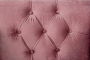 Butaca clásica Blossom efecto terciopelo rosa antiguo 97x82x78h cm