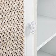 Aparador con puerta y tres baldas Blanco MONTIEL 66x30x h64,5 cm