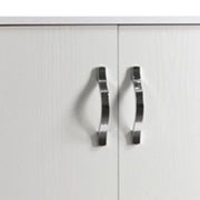 Zapatero multiusos blanco en madera melamina 2 puertas h130x71x38