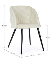 2x Silla Queen Terciopelo Blanco