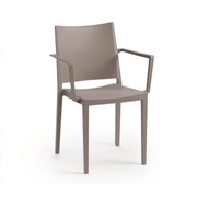 Sillón Mosk de polipropileno gris tórtola