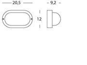 Plafón resina eco oval linea blanca
