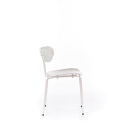 Silla de polipropileno con asiento blanco