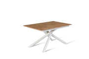 Mesa extensible roble-blanco 90 cm x 140- 190 cm H. 76 cm
