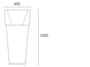 Florero cuadrado E27 línea lounge blanco