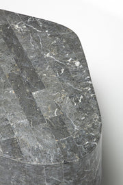 Mesa de centro moderna de piedra gris cm 100 x 52 xh 28