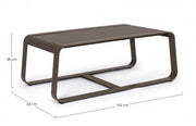 Mesa de centro de aluminio de estilo industrial cm 105x62