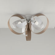 Lámpara de techo moderna en hierro tres luces Tortora Blanco tres luces 44x h26 cm