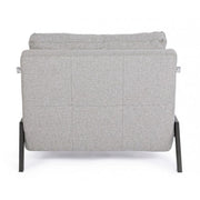 Sofá cama 1 plaza que ahorra espacio en tejido beige HAYDEN 95x96x h79 cm