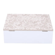 Ángel blanco crema en columpio cm13x6h47