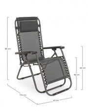 Tumbona Martin gris para exterior