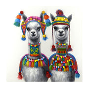 Cuadro pintado 3d pompón hoja cm80x80x3,5