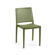 Silla Bars en Polipropileno Verde Oliva Resistente a los Rayos UV y la Humedad L46 x P56 x A82