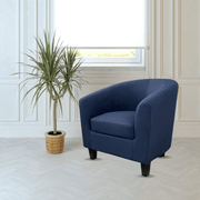 Sillón de tela azul Halong