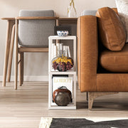 Mesa Auxiliar de Salón Lazena Blanco 3 Estantes, 57x60x22 cm