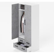 Armario 2 Puertas Con Cajones H.210