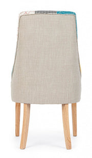 2x silla de madera tapizada estilo Fusion